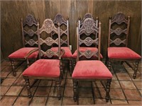 (6) Mid Century Baroque Dining Chairs incl. 1 Host