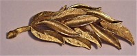 Vtg Unsigned Gold-Tone Brooch Pin
