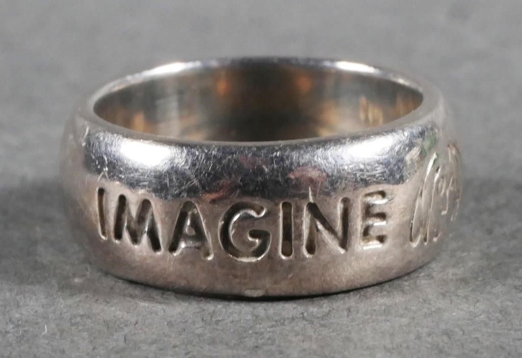 JOHN LENNON IMAGINE STERLING SILVER RING