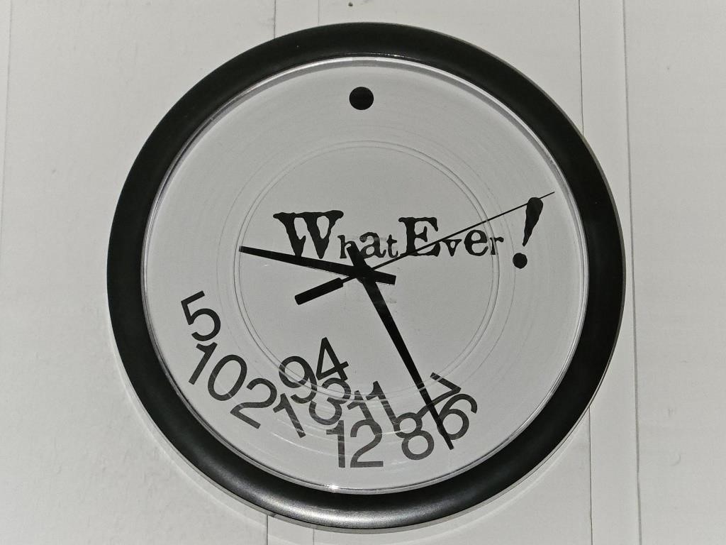 Whimsical Wall Clock w/ Fallen Letters