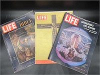 (3) Vintage Life Magazine Featuring Christianity