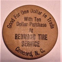 Wooden Dollar Redmond's Tire Store Concord NC
