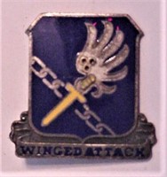 WWII 188th Infantry Reg Winged Attack Crest Pin