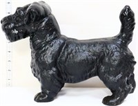 Large 9in black cast iron dog