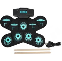 ($92) Electronic Drum Set Portable Roll-Up