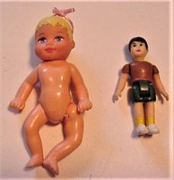 2 Mini Jointed Dolls Mattel Crissy & Doll Boy