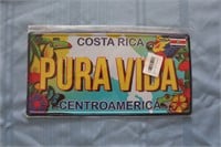 Vintage Costa Rica License Plate
