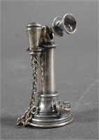 STERLING MINIATURE CANDLESTICK PHONE