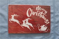 Wood Sign "Merry Christmas"