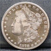 1878 Morgan silver dollar