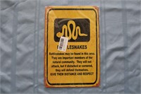 Retro Tin Sign "Rattlesnakes"