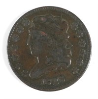 1828 US HALF CENT 13 STARS 1/2C COIN