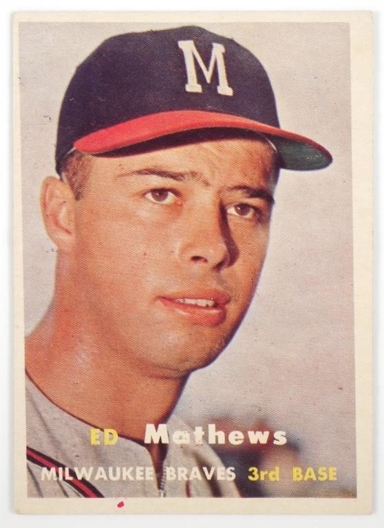 1957 TOPPS #250 ED MATHEWS BASEBALL CARD