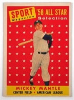 1958 TOPPS #487 MICKEY MANTLE ALL STAR CARD