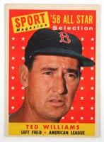 1959 TOPPS #485 TED WILLIAMS ALL STAR CARD