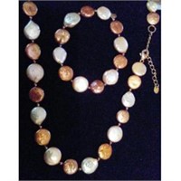 LUC 925 Necklace and Bracelet Bright Color Stones