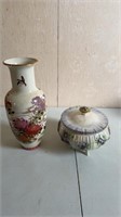 Shibata Japanese Vase and Dish