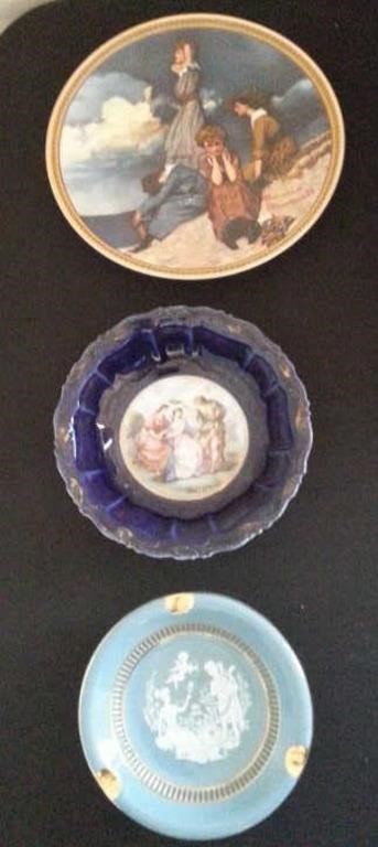 3 PC NORMAN ROCKWELL COLLECTOR PLATE, &