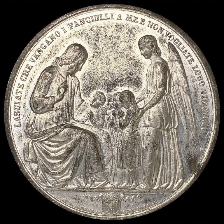 Italian Florence Jesus & Children Medallion CLOSE