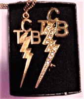 TCB In A Flash Lapel Pin Pendant Elvis Presley NIB