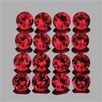 Natural Red Burma Spinel 25 Pcs{Flawless-VVS1}