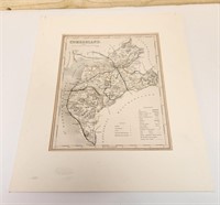 Circa 1840 Cumberland Map Engraving N. England