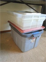 4 PC PLASTIC STORAGE CONTAINER, RUBBERMAID, OTHER