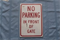 "No Parking in Front of Gate" Retro Tin Sign