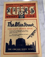 Chicago National League Ball Club score card 1929