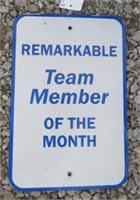 12" x 18" Remarkable team member of the month