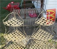 (3) Metal outdoor plant stand matching.