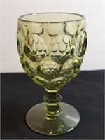 Imperial Glass Provincial Green Thumbprint Water