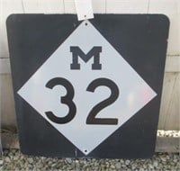 24" x 24" M-32 metal rod sign.