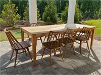 9PC OUTDOOR DINING TABLE & CHAIRS