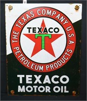 Metal Texaco Motor Oil sign