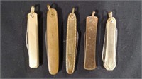 5 - Gold-filled Pocket Watch FOB Knives