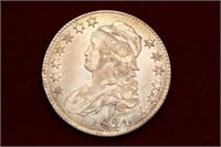 1824 US Capped Bust Liberty Half Dollar AU