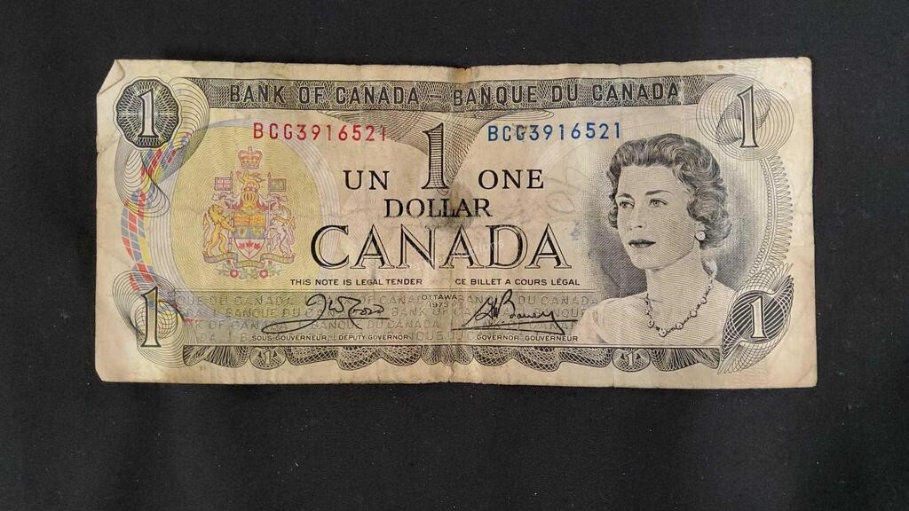 1 - 1973 Canada One Dollar Note