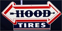 Metal embossed 23x12 Hood Tires sign