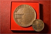 (2pcs.) 2&1/2” 1970 Sesquicentennial bronze medal.