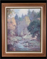 VERNON KERR "RIVERBED IN AUTUMN" OIL ON CANVAS