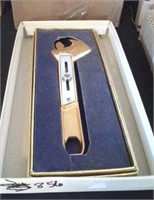 HELIX 8" GOLD TONE WRENCH IN GIFT BOX