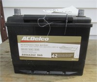AC Delco automotive battery 8"W x 6.5L" x 7"T