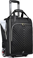 $78 18in Underseat Luggage with Wheels Gold Zip