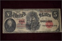 $5.00 1907 Legal Tender, Speelman/White. (Fr.91) .