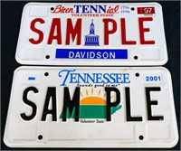 Lot of 2 Tennessee Sample license plates
