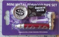 Mini metal tobacco pipe set