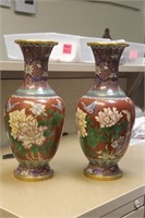 Pair of Impressive Chinese Cloisonne Vases