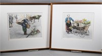 PAUL GEISSLER, TWO PRINTS, SIGNED