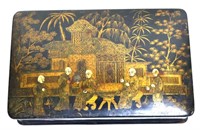 Vintage Chinese dominos set in laquer box, see pic